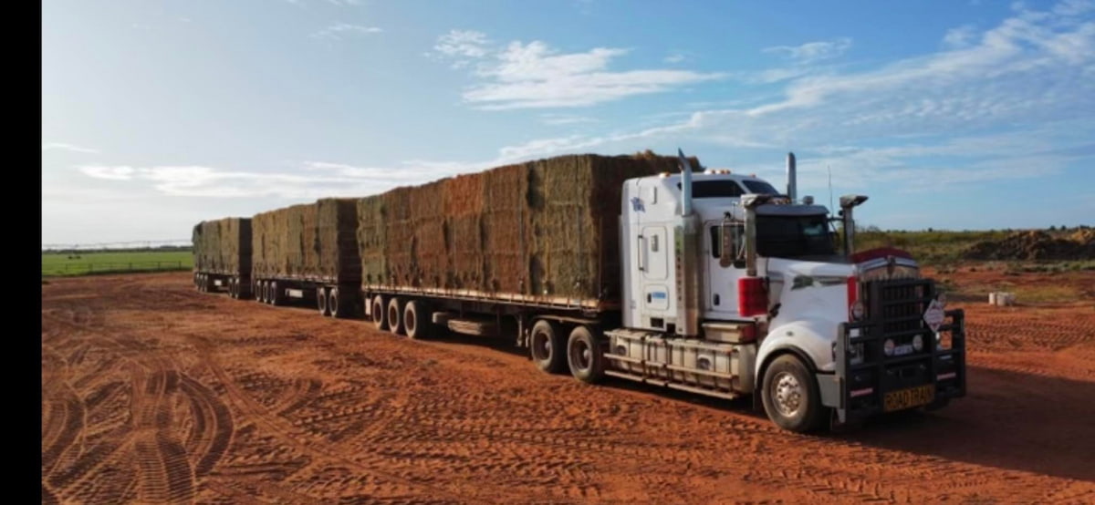 Truck providing state wide farm supply delivery